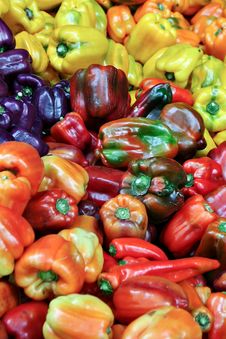 Multi-colored Bell Peppers Stock Photo Multi-colored Bell Peppers Stock Photo