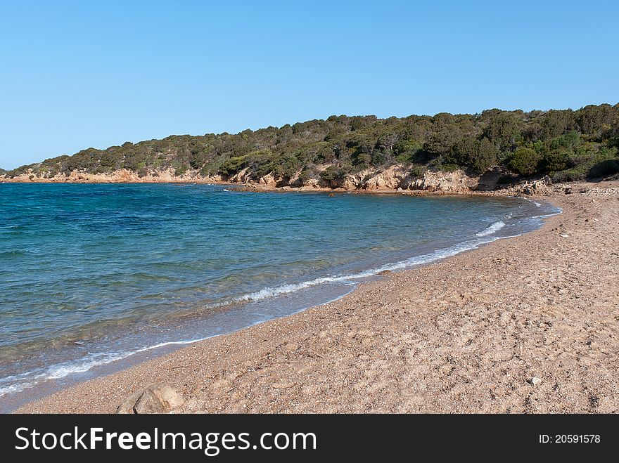 Beach on the island of Caprera in Sardinia. Beach on the island of Caprera in Sardinia