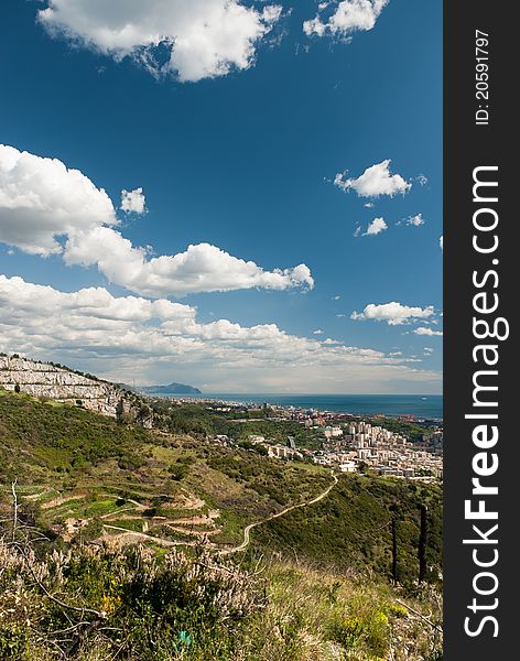 View from the heights of Genoa Sestri Ponente. View from the heights of Genoa Sestri Ponente