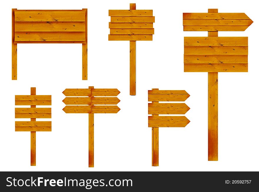 Background of wooden signboard collection