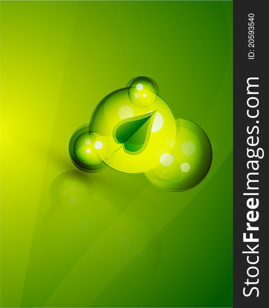 Abstract Leaves. Nature Vector Background