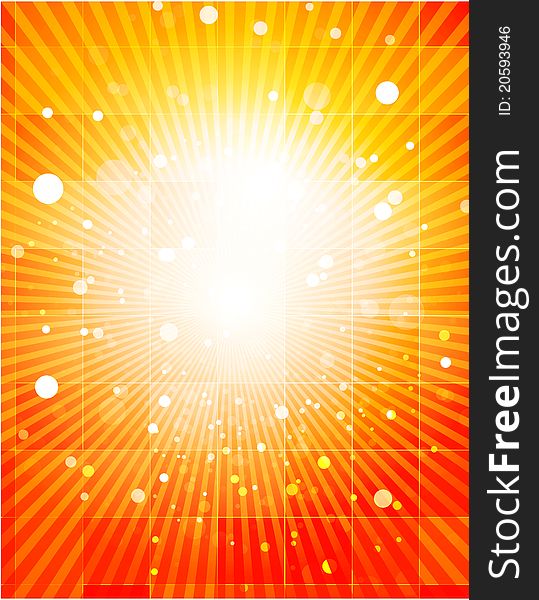 Orange Shiny Vector Background