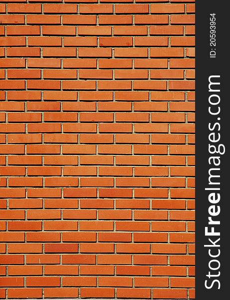 New wall made of red bricks. New wall made of red bricks