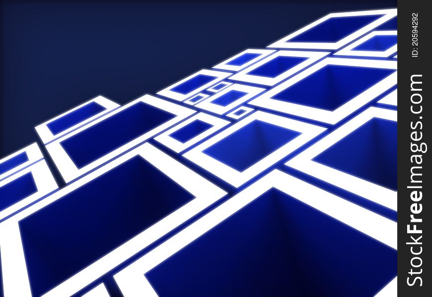 Dark blue geometrical background with white frames. Dark blue geometrical background with white frames