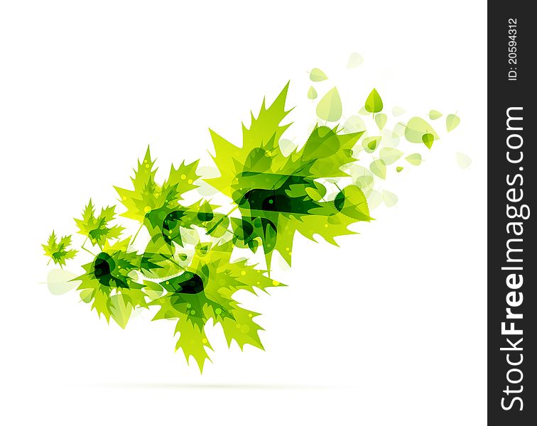 Abstract Leaves. Nature  Background