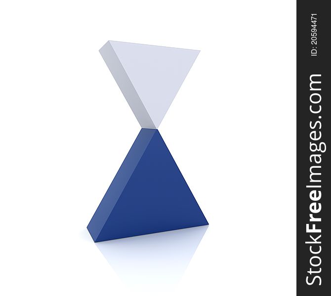 Concept of perfectl balance with two triangles(blue collection)
