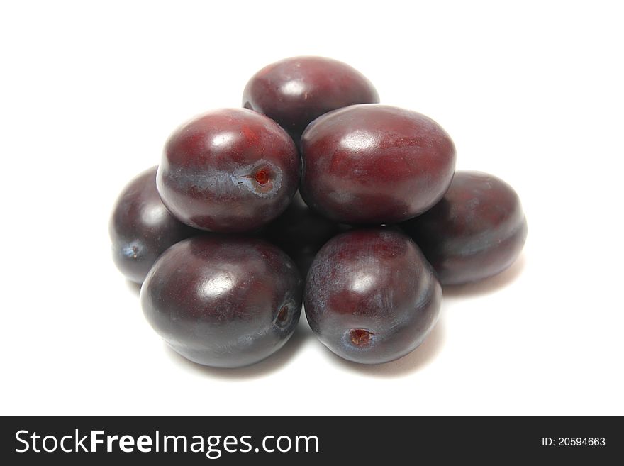 Close-up of ripe plums
