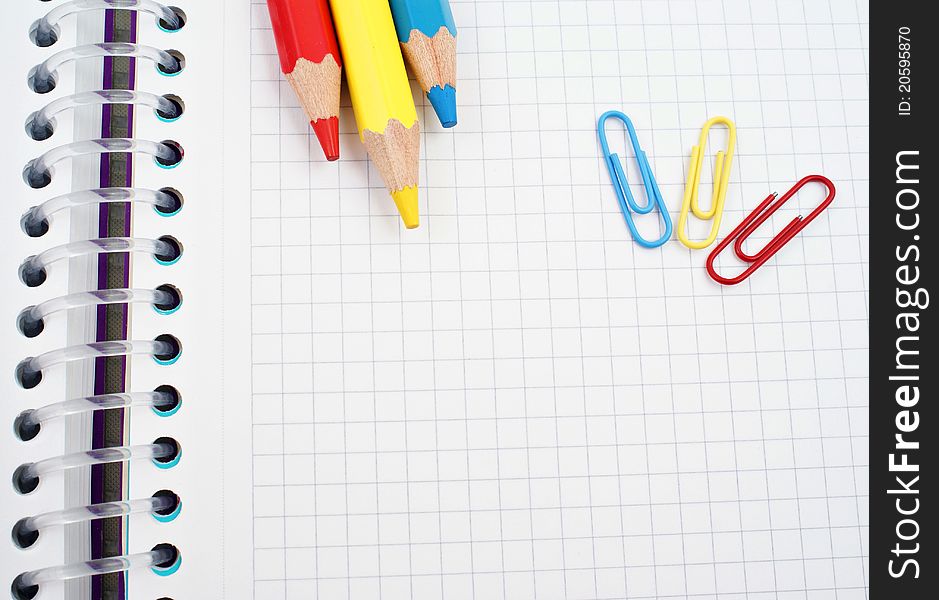 Set of pencils, post-its and other useful supplies for the school