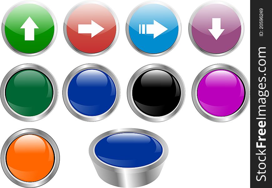 Color buttons vector