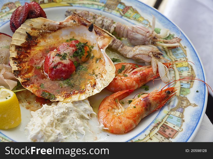 Plate With Seafood