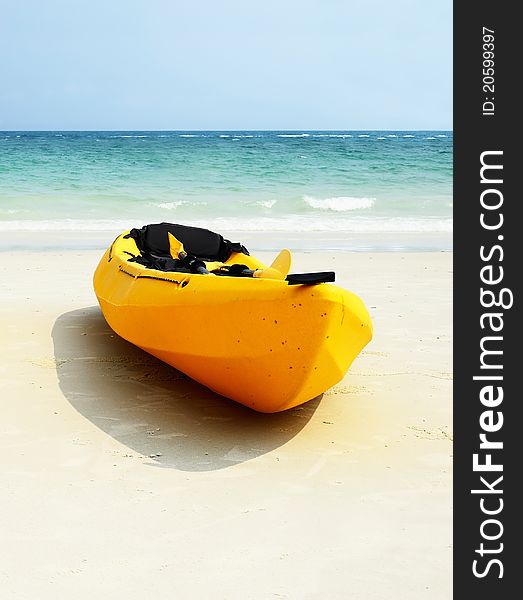 Banana boats on the beach of thailand. Banana boats on the beach of thailand