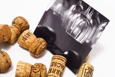 Corks And A Picture Stock Photos Corks And A Picture Stock Photos