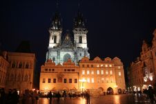 Tyn Church And Old Town Square In Prague Royalty Free Stock Photos Tyn Church And Old Town Square In Prague Royalty Free Stock Photos
