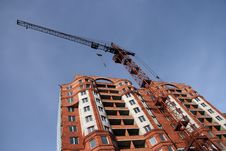 Construction Of A New Multi-storey Brick Building. Stock Photography Construction Of A New Multi-storey Brick Building. Stock Photography