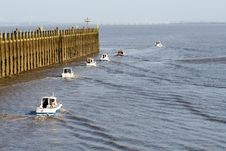 Small Fleet Of Fishing Boats Stock Image Small Fleet Of Fishing Boats Stock Image
