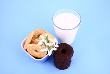 Cookie Nad Milk Stock Photo