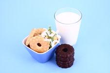 Cookie Nad Milk Royalty Free Stock Photography