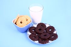 Cookie Nad Milk Stock Photography