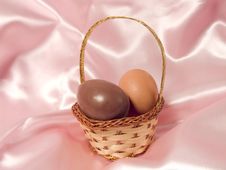 Eggs In The Basket Stock Photography