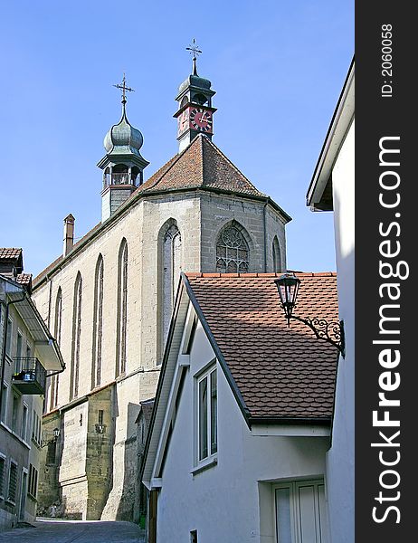 Old Church in Fribourg. Switzerland. Old Church in Fribourg. Switzerland