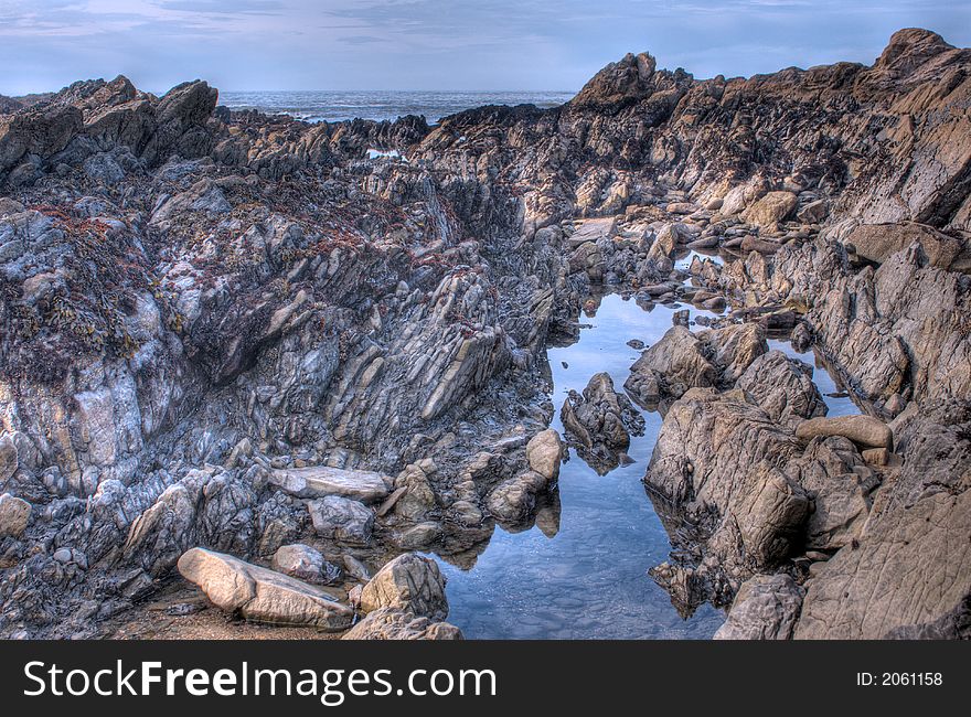 HDRI photo of coastline of Pacific ocean. Highway 1, CA. HDRI photo of coastline of Pacific ocean. Highway 1, CA