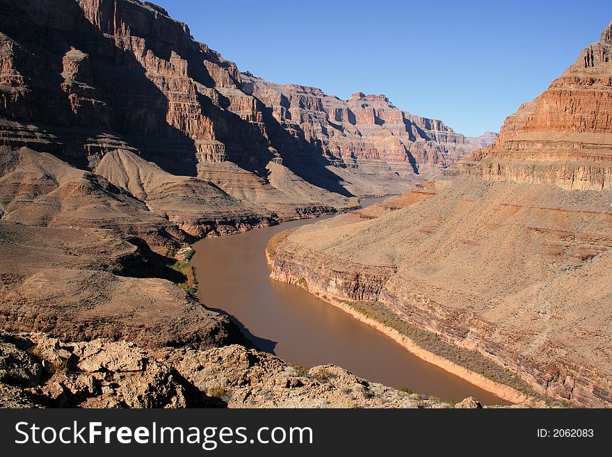 Colorado river in the grand canyon