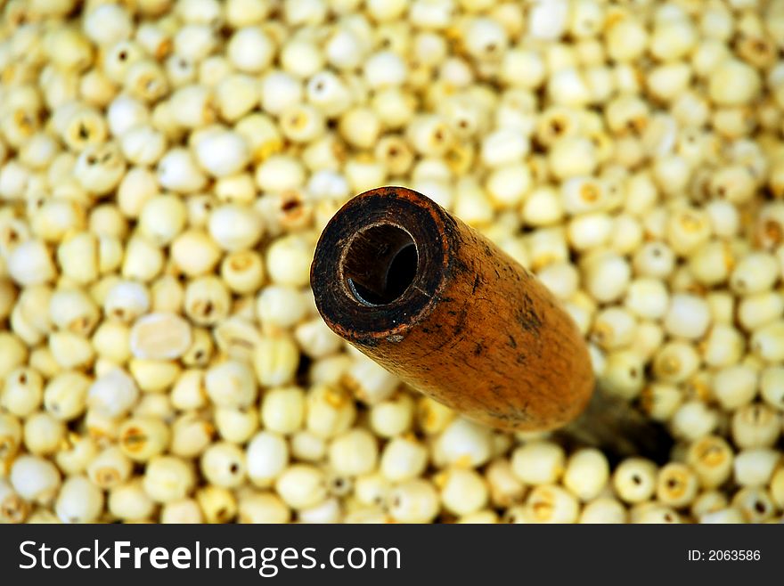 Bean and shovel  in Sichuan produce market ,west of China. Bean and shovel  in Sichuan produce market ,west of China