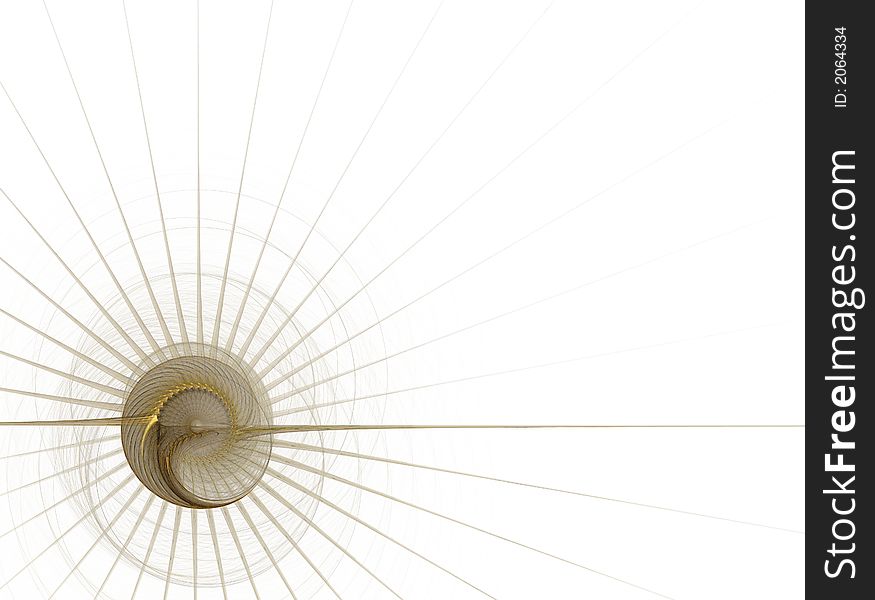 Business Graphic - Gold Circle With Radiating Spines