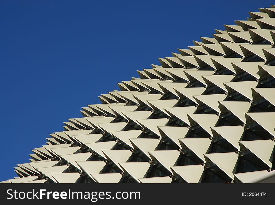 Roof of esplanade theater singapore