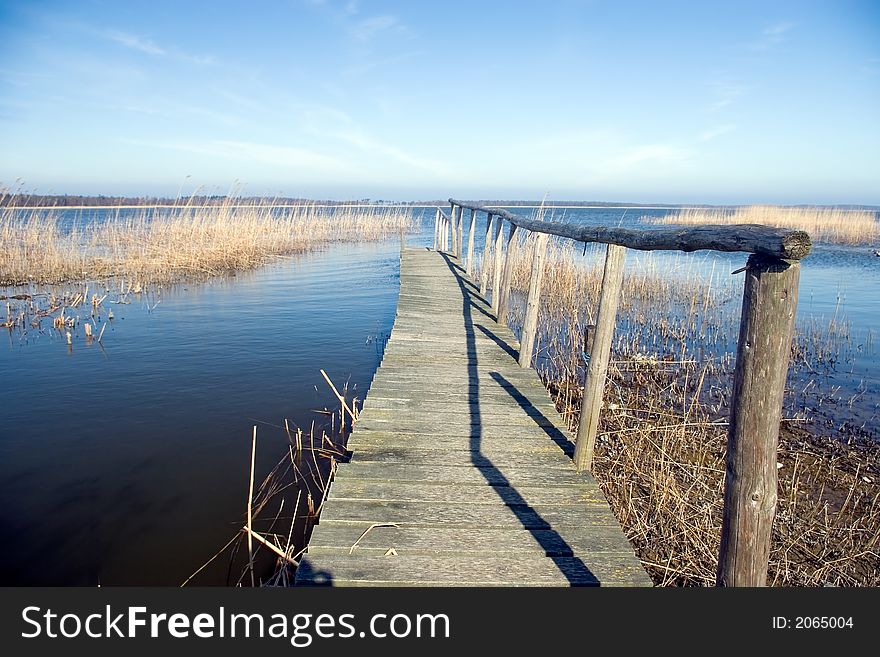 A Wooden Jetty At A Lake, Yell