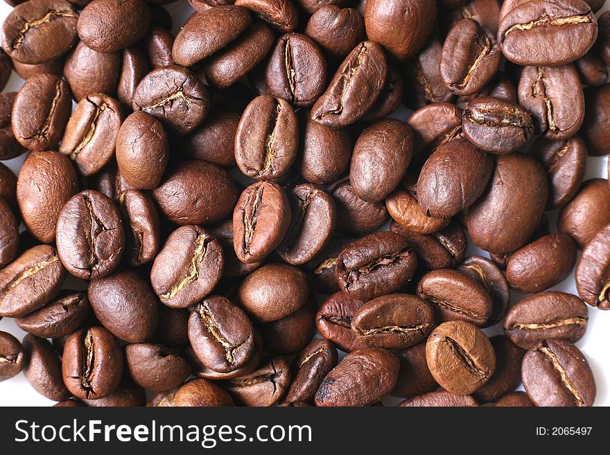Coffeebeans - background. At use  macro-ring