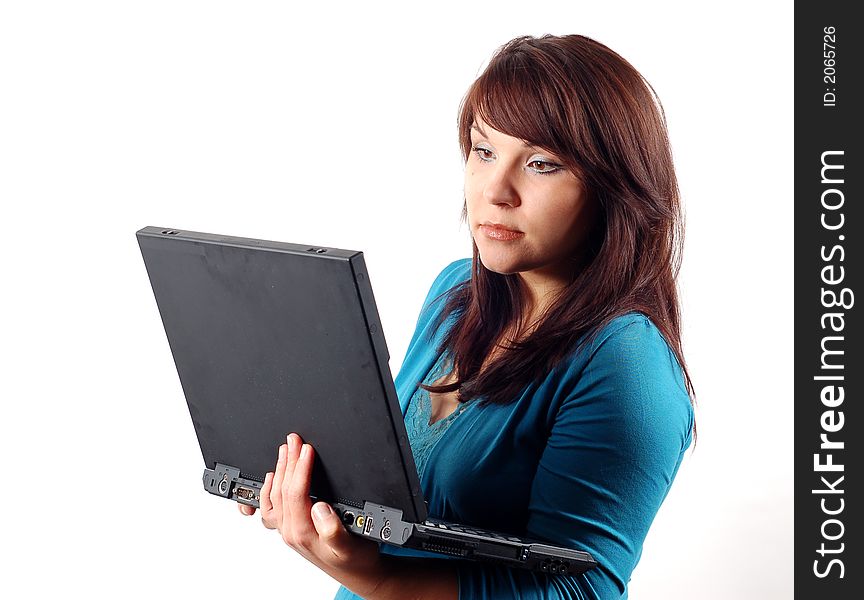 Woman Holding Laptop 9