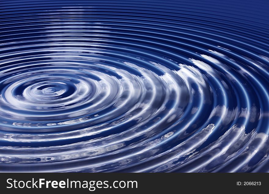 Blue rippled liquid - useful as background