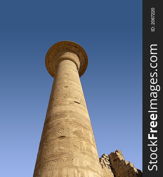 Column in Karnak Temple. South Egypt