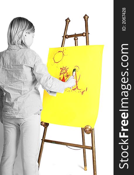 Artist at easel