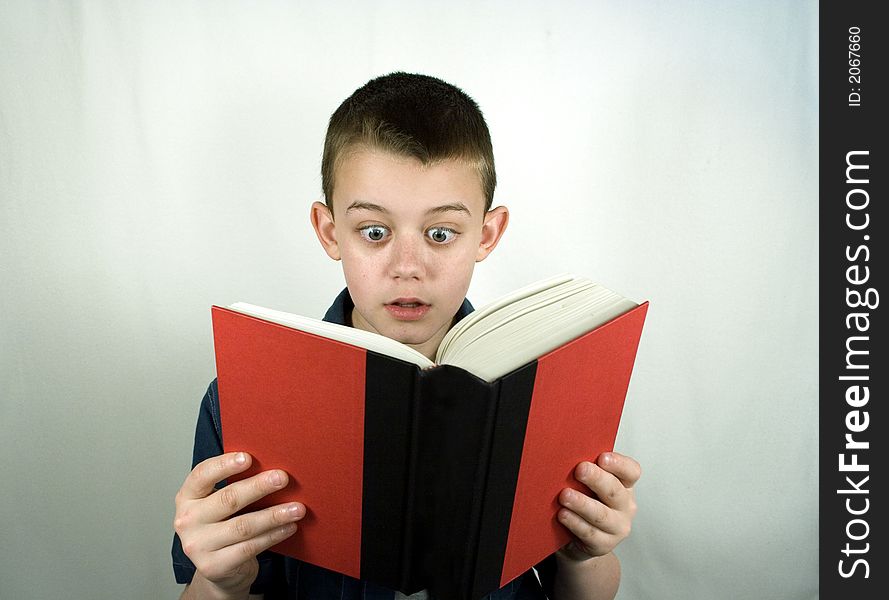 Portrait of Teen Boy Reading. Portrait of Teen Boy Reading