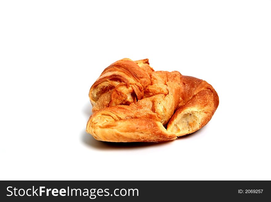 Sweet and fresh bread croissant for breakfast