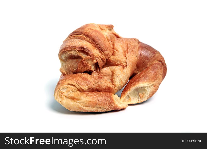 Sweet and fresh bread croissant for breakfast