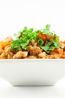 Pork And Tomato Relish , Northern Thai Food Royalty Free Stock Image Pork And Tomato Relish , Northern Thai Food Royalty Free Stock Image