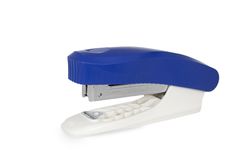 Blue Stapler On White Background Stock Photography