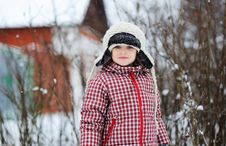 Portrait Of Adorable Child Girl In Winter Clothes Stock Photography Portrait Of Adorable Child Girl In Winter Clothes Stock Photography