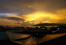 Sunset At Fish Market Stock Image Sunset At Fish Market Stock Image