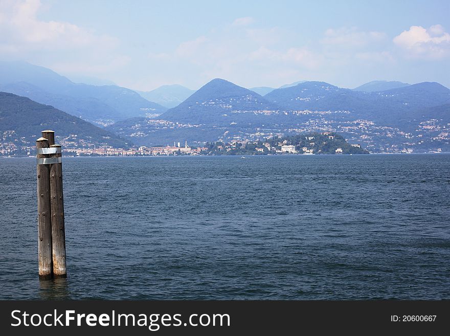 Close-up of Lago Maggiore, north Italy. View from Stresa coast. Close-up of Lago Maggiore, north Italy. View from Stresa coast.