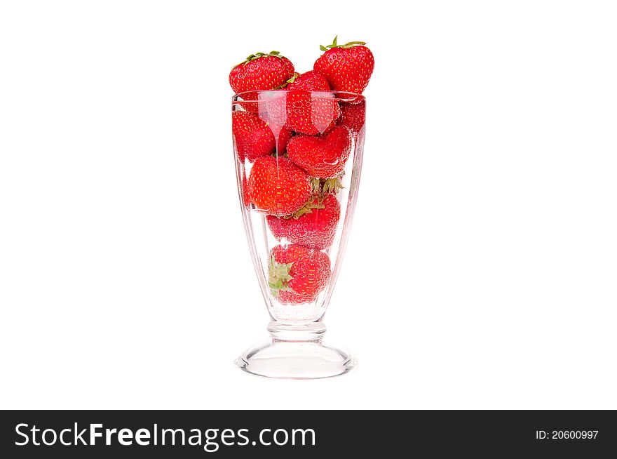 Strawberry on a white background.