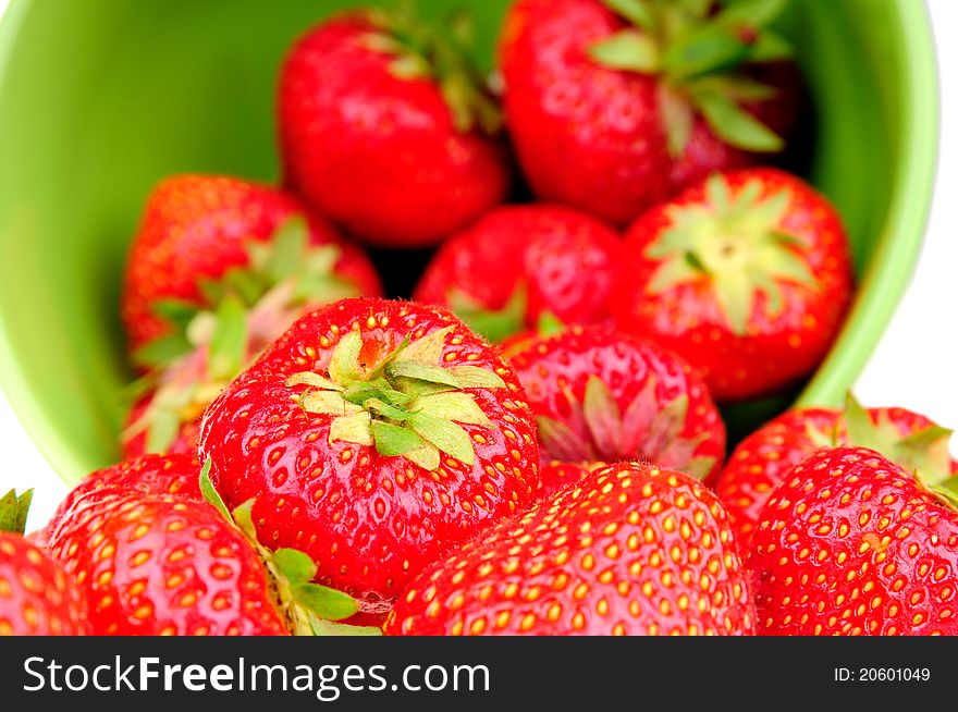 Strawberry on a white background.