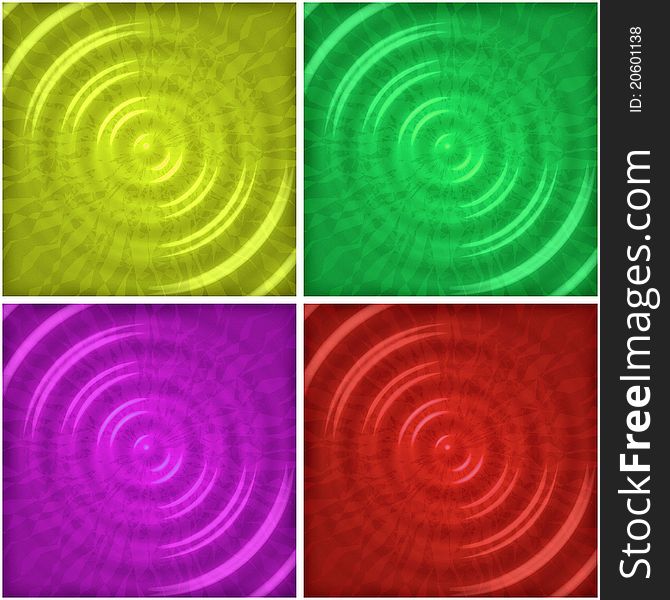 Set abstract square backgrounds, circles and curves. Set abstract square backgrounds, circles and curves