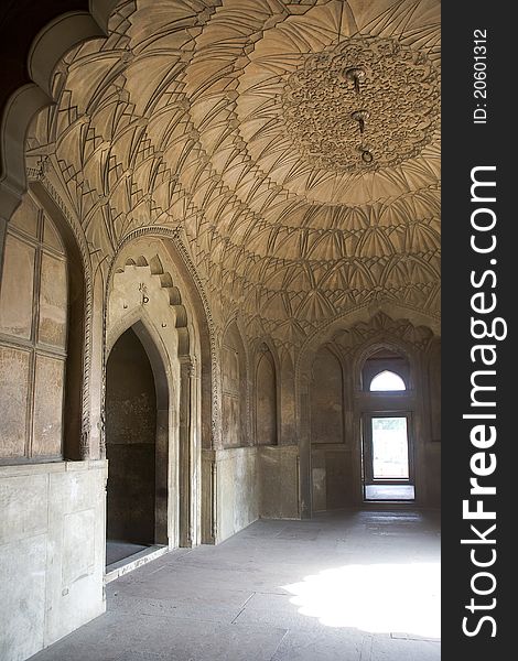 Decorative Vaulted Roof at Safdarjung Tomb, New Delhi, India, Asia