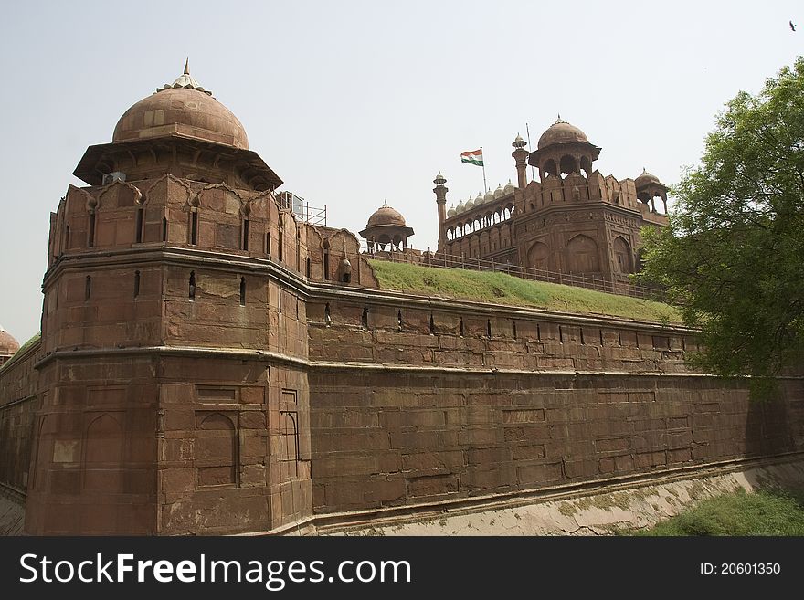 Historical Red Fort, Venue for Flag Hoisting, in New Delhi, India, Asia. Historical Red Fort, Venue for Flag Hoisting, in New Delhi, India, Asia