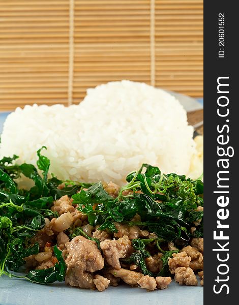 Stir Fried Pork Whit Basil