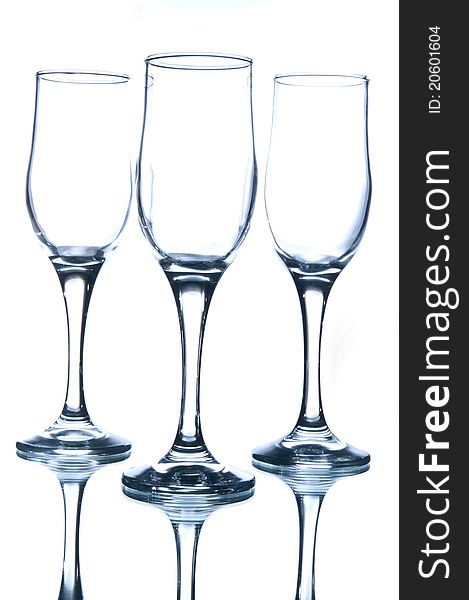 Three cups on a transparent background. Three cups on a transparent background